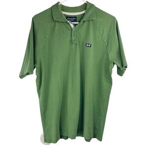 ABERCROMBIE & FITCH VINTAGE Y2K Men’s Green Snap Button Polo Shirt w A&F logo S